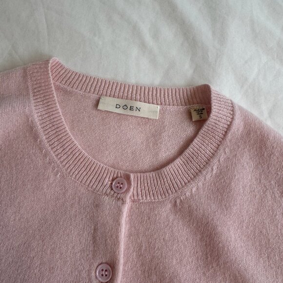 Doen pink fraya cashmere cardigan - Picture 3 of 3